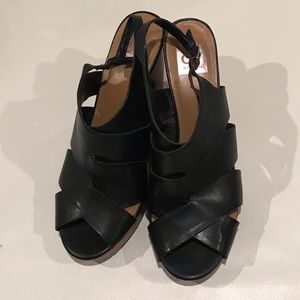 Dolce Vita Leather Wedge Sandals